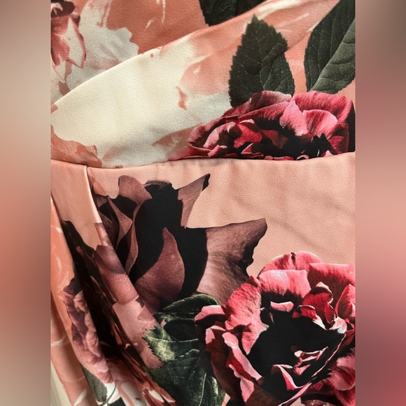 Pink Floral Off the Shoulder Maxi Dress - Picture 8 of 12